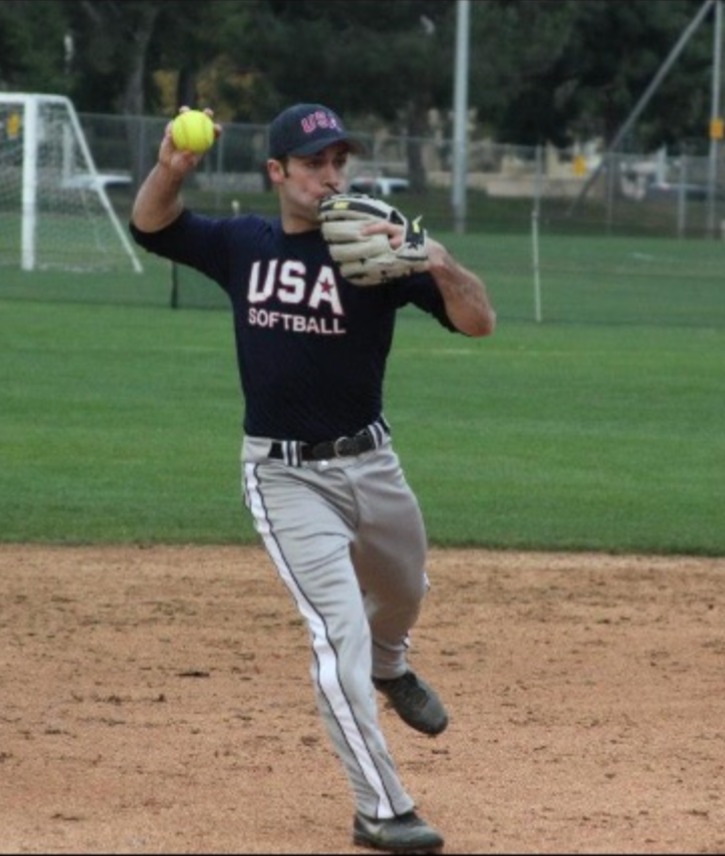 Chris Heinlein playing for USA Softball